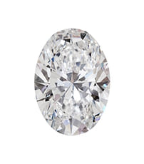 Oval cut diamond