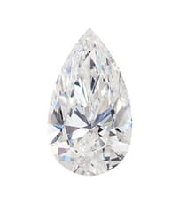 Pear cut diamond
